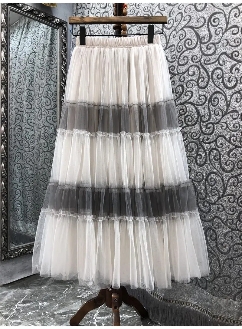 Ball Gown Skirts 2022 Autumn Fashion Style Women Elastic Waist Striped Patterns Sexy Tulle Mesh Skirts Ladies Casual Club Skirts
Ball Gown Skirts 2022 Autumn Fashion Style Women Elastic Waist Striped Patterns Sexy Tulle Mesh Skirts Ladies Casual Club Skirts