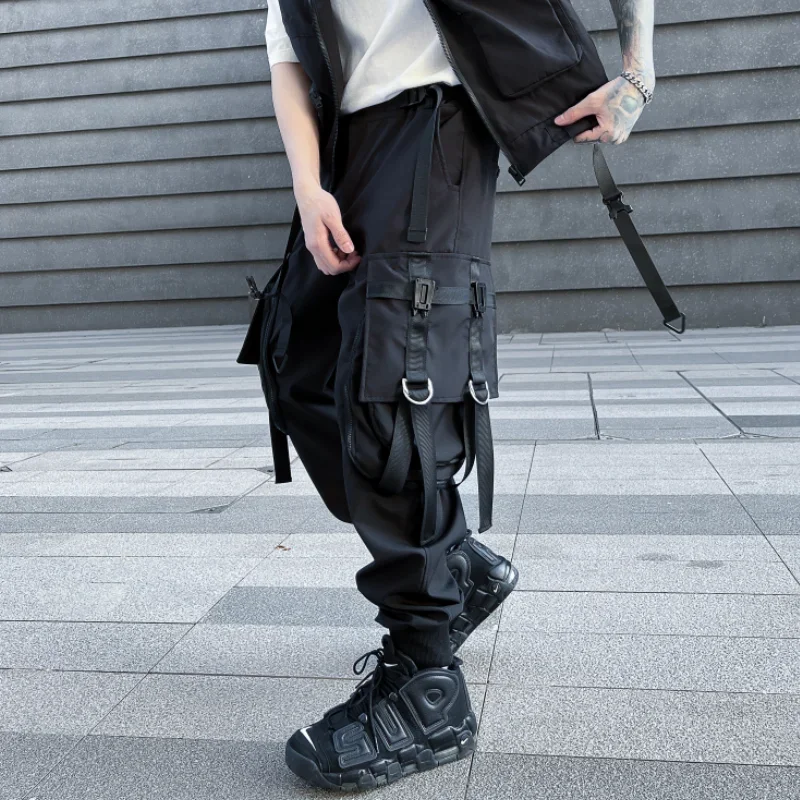 

Брюки-карго мужские мешковатые с большими карманами, тактические штаны в стиле хип-хоп, Спортивная повседневная Уличная одежда в стиле Харадзюку, джоггеры