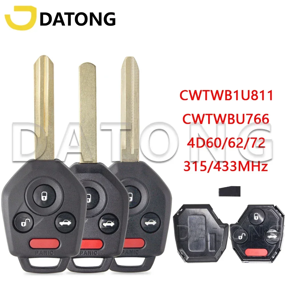 

World Car Remote Control Key Datong For Subaru Outback Impreza Tribeca Legacy Forester CWTWB1U811 CWTWBU766 4D60 4D62 4D72 Chip