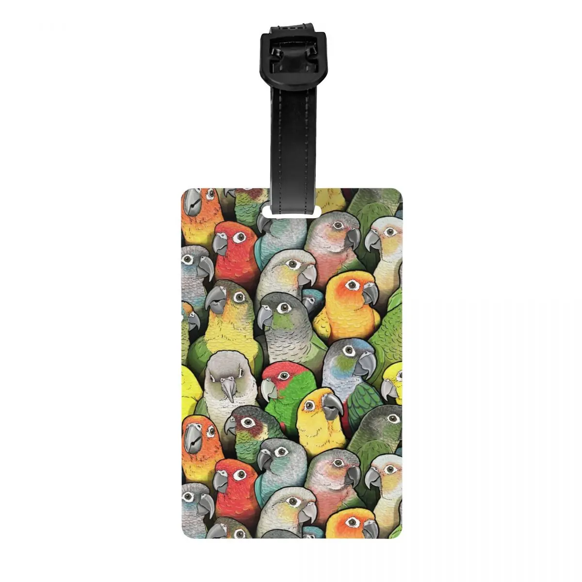 

Colour Of Conure Birds Luggage Tags for Suitcases Fashion Cute Parrot Baggage Tags Privacy Cover ID Label