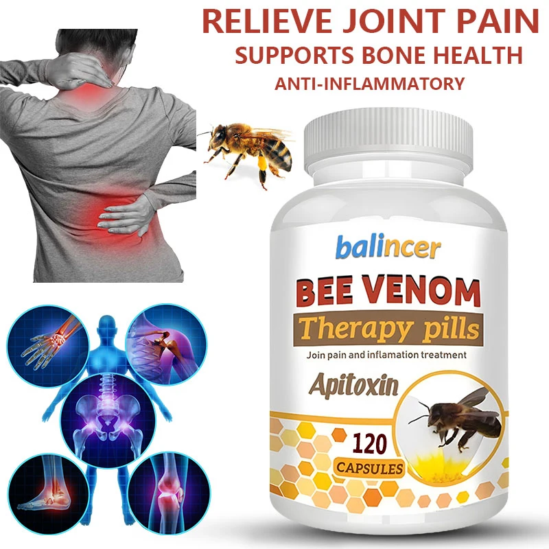 100% Natural Bee Venom Supplement Supports Overall Bone and Joint Health and Enhances Immunity 30/60/120 Capsules
100% Natural Bee Venom Supplement Supports Overall Bone and Joint Health and Enhances Immunity 30/60/120 Capsules
