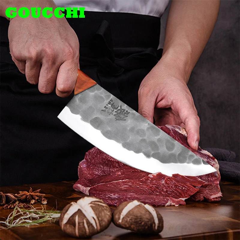 Кухонный нож-Мясник ручной работы, молоток, ковка, шеф-повар, нарезка мяса, ножи для мясника, ножи для мяса с деревянной ручкой, инструменты для готовки мясника
Кухонный нож-Мясник ручной работы, молоток, ковка, шеф-повар, нарезка мяса, ножи для мясника, ножи для мяса с деревянной ручкой, инструменты для готовки мясника