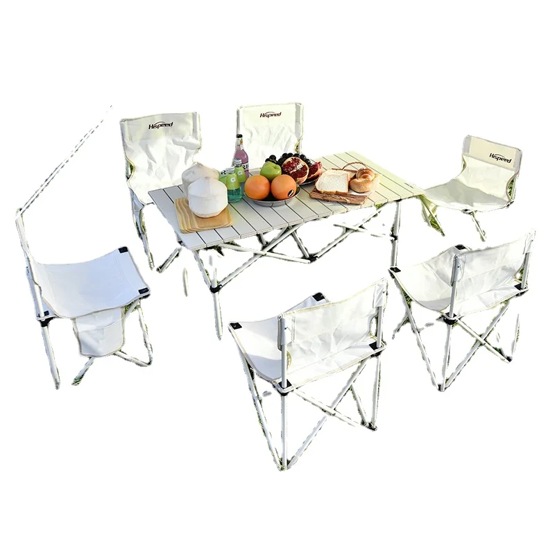 

YY Outdoor Folding Tables and Chairs Portable Aluminum Alloy Egg Roll Table Picnic Table