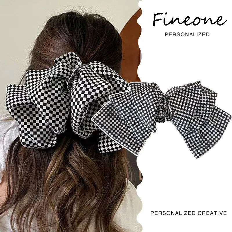 Fashion Chessboard bow hairpin Hairgrips Big Large Bow Hairpin For Women Girls Ladies Hair Clip New Hair Accessories
Fashion Chessboard bow hairpin Hairgrips Big Large Bow Hairpin For Women Girls Ladies Hair Clip New Hair Accessories