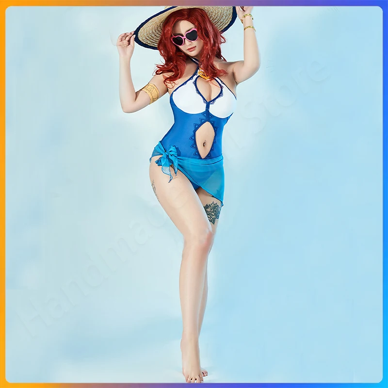 

Cosplay LOL The Bounty Hunter Doujin Swimwear Purely Handmade and Tailor-made Coat Costume Pool Party Cosplay Comic Con Costume