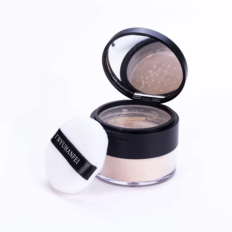 

3 Colors Makeup Loose Powder Transparent Finishing Powder Waterproof Cosmetic Puff For Face Finish Setting With Puff