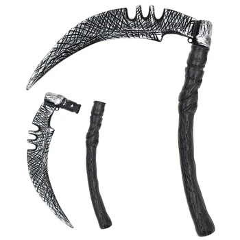 소년 소녀용 할로윈 플라스틱 무기 낫 소품, 성인 할로윈 카니발 코스프레 장식, 어린이 장난감 상품 이미지