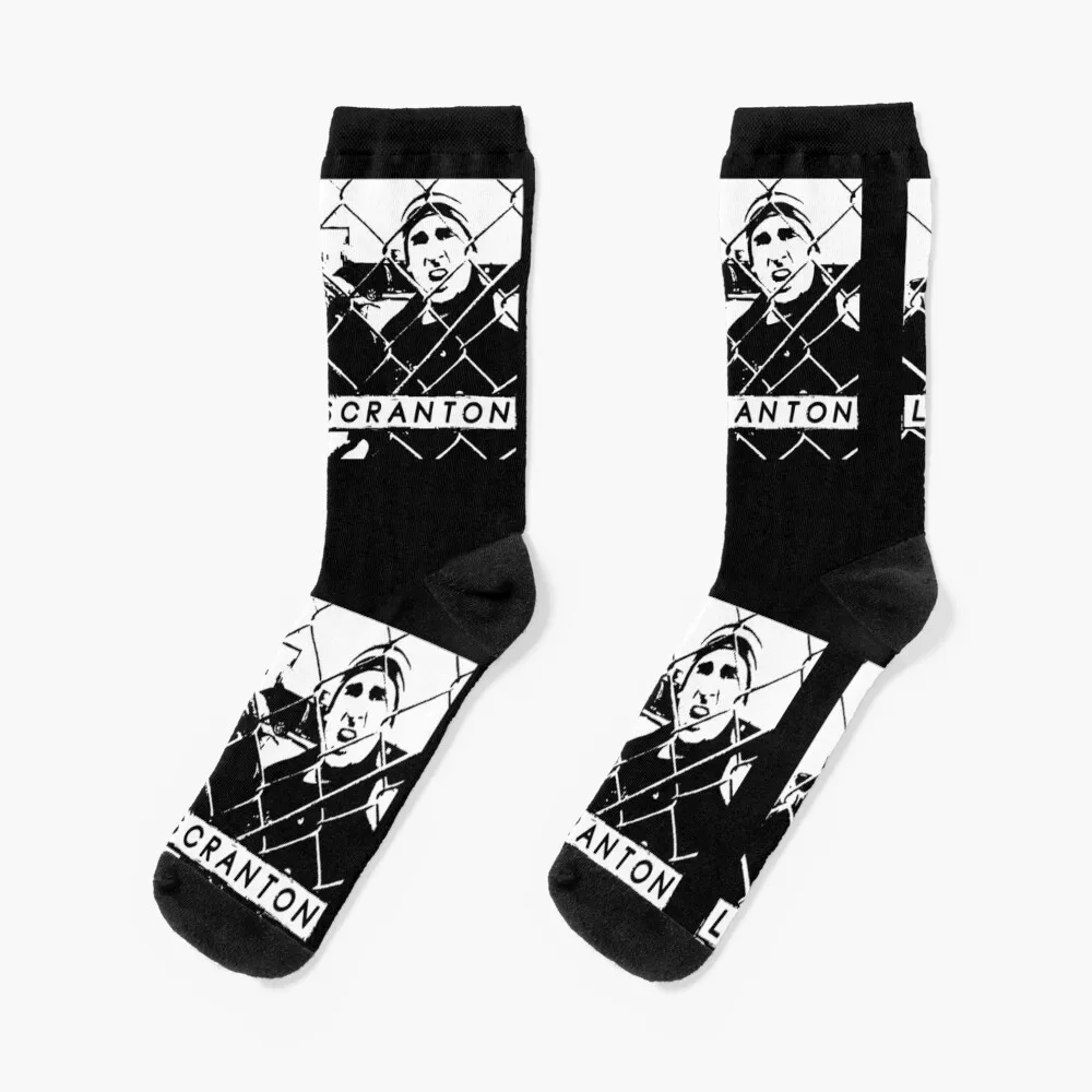 

Lazy Scranton The Office Michael and Dwight Rap The Electric City Socks valentine gift ideas luxe Rugby Socks Woman Men's