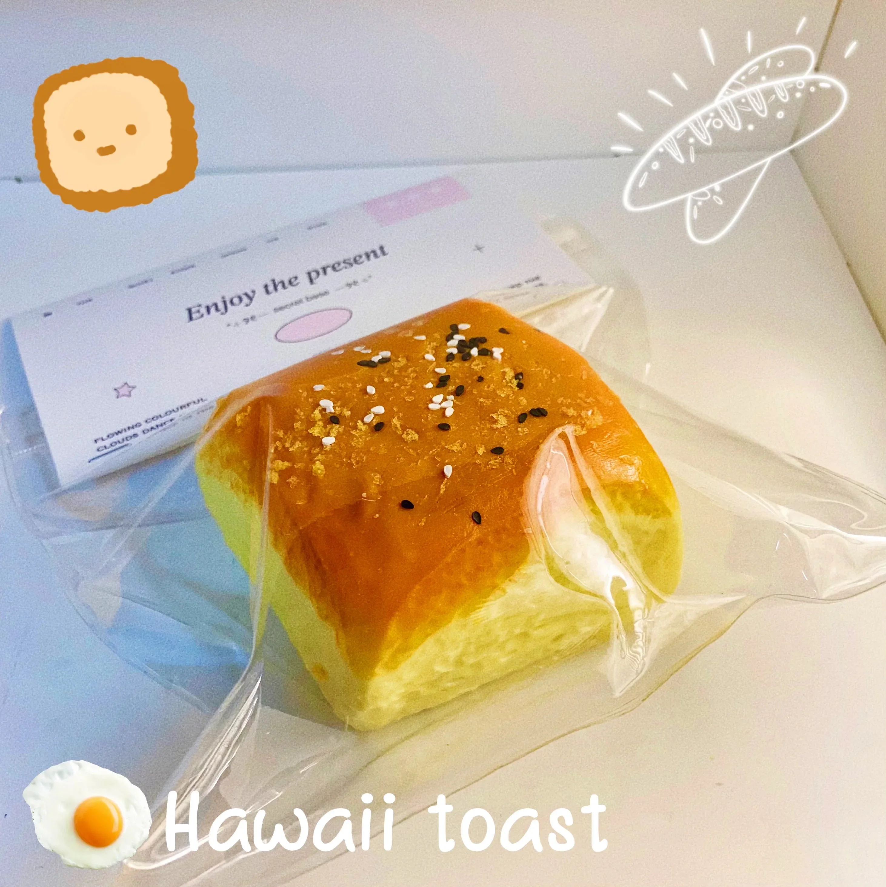 

Taba Squishy Silicone Toy Big Dried Meat Floss Sesame Roasted Hawaii Bread Toast Tabby Squishy Stress Release Hand Relax Gift