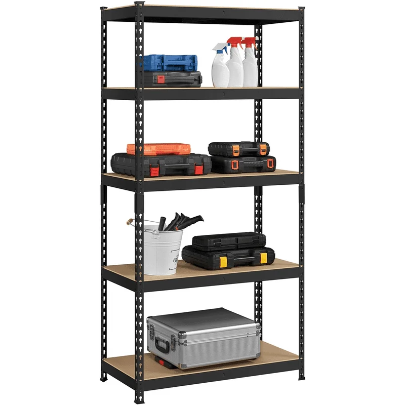 

Boltless & Adjustable Steel Storage Shelf Unit, Black, Holds up to 705 lb Per Shelf Bathroom shelves Storage Bathroom organizer