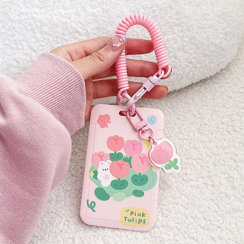 Cartoon Tulip Ins Photocard Holder Keychain Kpop Students Card Protectors Pink ID Bank Cards Cover School Stationery Supplies
Cartoon Tulip Ins Photocard Holder Keychain Kpop Students Card Protectors Pink ID Bank Cards Cover School Stationery Supplies