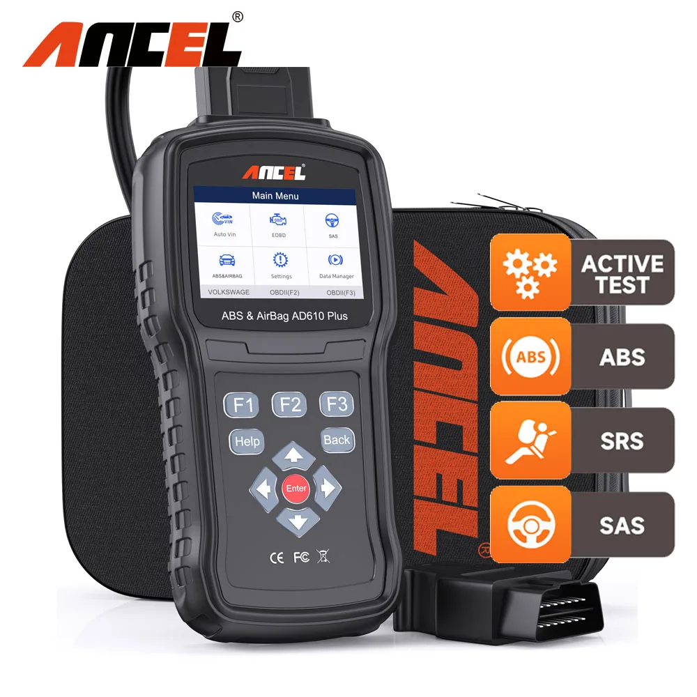 

ANCEL AD610 Plus OBD2 Automotive Scanner Engine Check ABS SRS Airbag SAS Reset Active Testr Auto tool Diagnostic Scanner Tools
