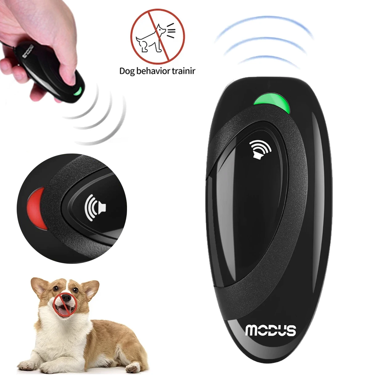 

Mini Ultrasonic Dog Repeller Pet Anti Bark Device Dog Toys Pet Portable Stop Barking Clicker Training Control Tool Dogs Supplies