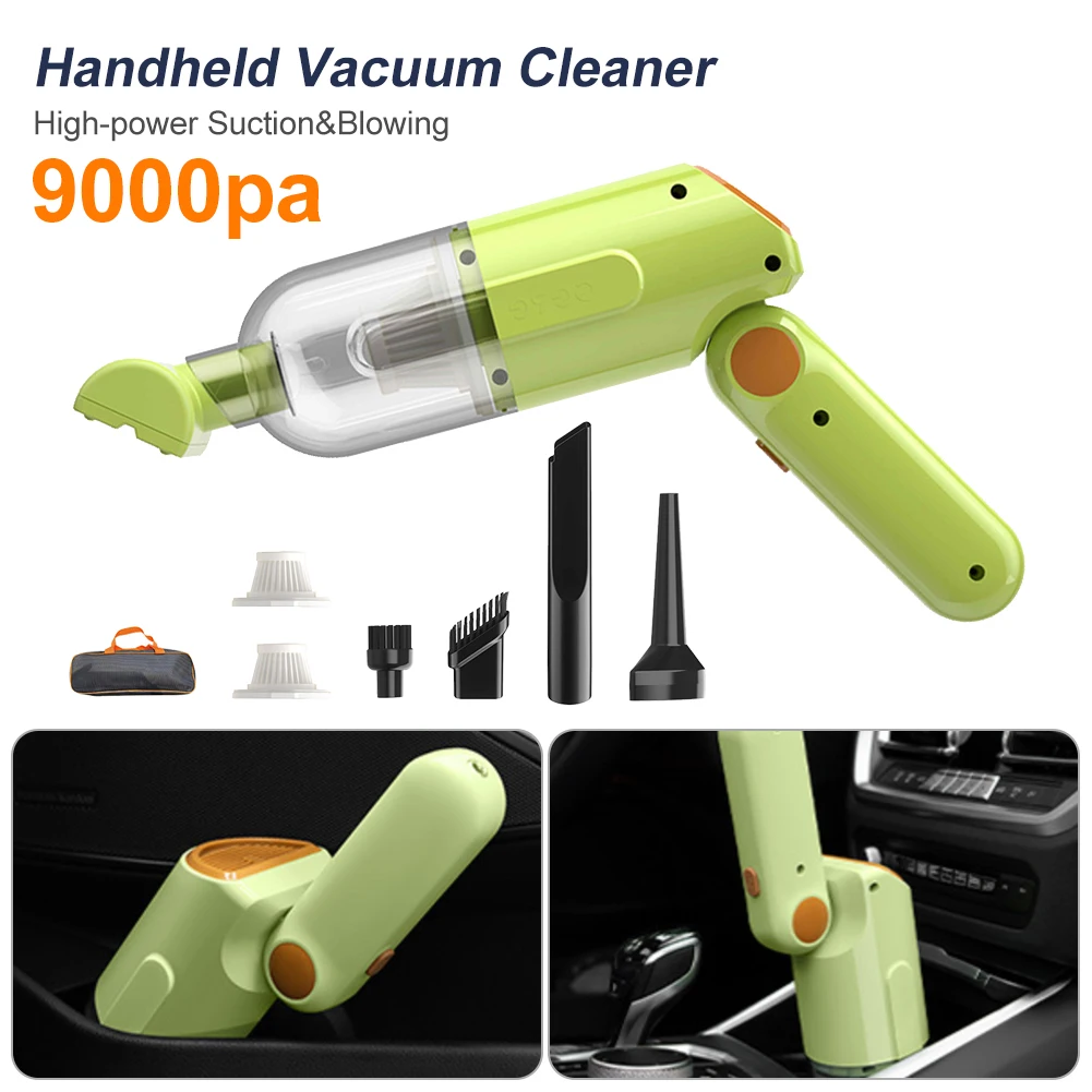 Handheld Vacuum Cleaner 120W Cordless Vacuum USB Rechargeable 9000PA High Powered With Filter & 3 Nozzles For Car Home Offce
Handheld Vacuum Cleaner 120W Cordless Vacuum USB Rechargeable 9000PA High Powered With Filter & 3 Nozzles For Car Home Offce