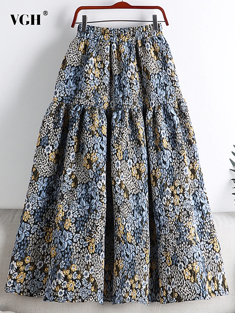 VGH Print Floral Vintage A Line Skirt For Women High Waist Patchwork Folds Loose Skirts Female Fashion Style Clothing New 2023
VGH Print Floral Vintage A Line Skirt For Women High Waist Patchwork Folds Loose Skirts Female Fashion Style Clothing New 2023