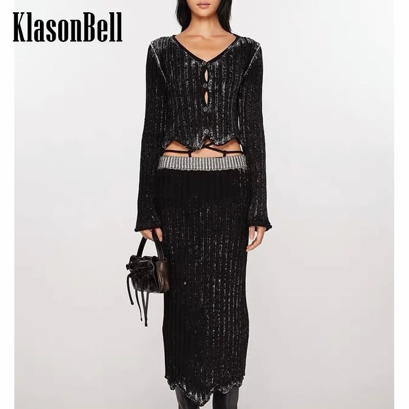 3.6 KlasonBell Fashion Hem Irregular V-Neck Sleeveless Knit Tank Top Or Gradient Lace-up Bandage Midi Skirt Set Women
3.6 KlasonBell Fashion Hem Irregular V-Neck Sleeveless Knit Tank Top Or Gradient Lace-up Bandage Midi Skirt Set Women