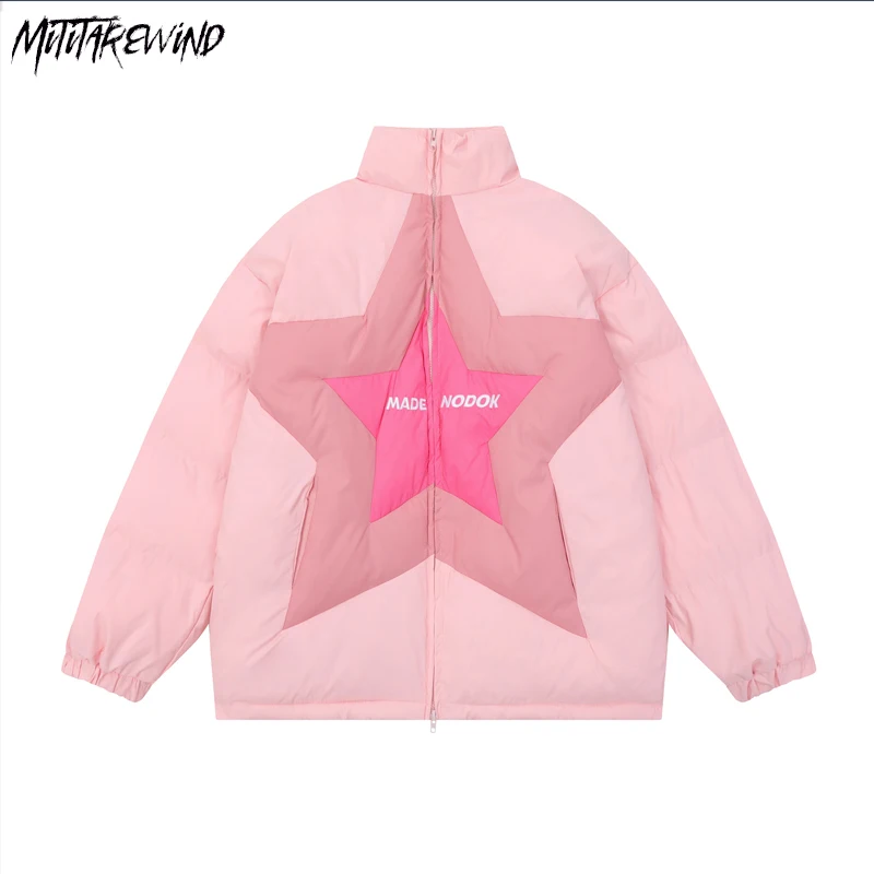 Winter Thick Warm Stand Collar Jackets Couple Star Print Casual Loose Streetwear Zipper Fashion New Graphic Oversized Jackets
Winter Thick Warm Stand Collar Jackets Couple Star Print Casual Loose Streetwear Zipper Fashion New Graphic Oversized Jackets