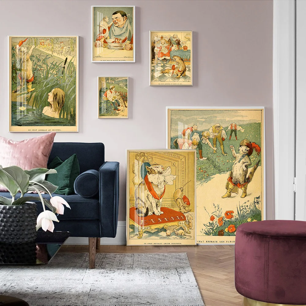 Le Chat Botte Art Print Vintage Poster Puss In Boots Illustration Canvas Painting Decor Wall Picture
Le Chat Botte Art Print Vintage Poster Puss In Boots Illustration Canvas Painting Decor Wall Picture