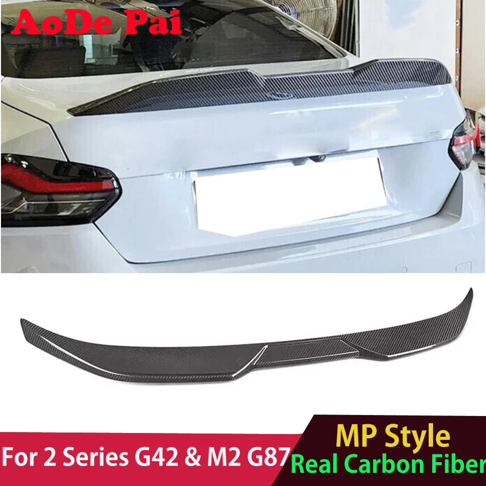 G42 Spoiler Real Carbon Fiber Ducktail Rear Boot Wing for BMW 2 Series G42 & M2 G87 Coupe 2022-2023
G42 Spoiler Real Carbon Fiber Ducktail Rear Boot Wing for BMW 2 Series G42 & M2 G87 Coupe 2022-2023