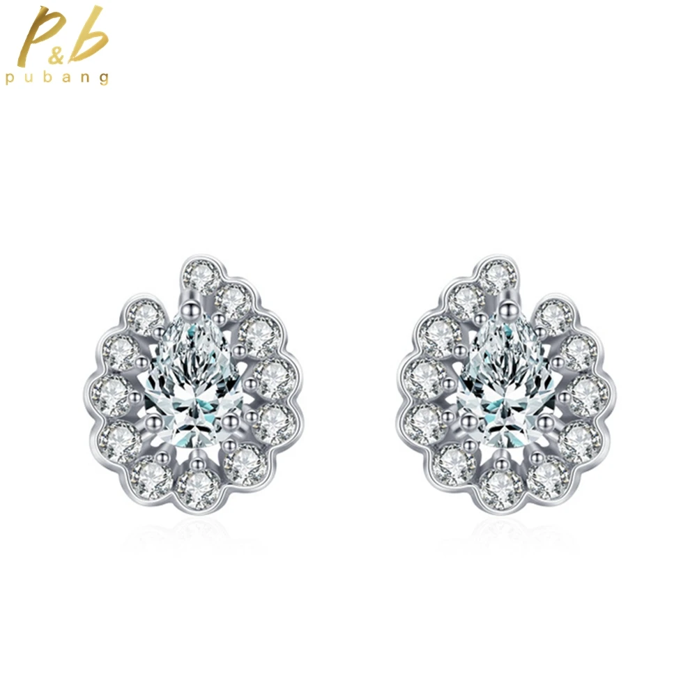 PuBang Fine Jewelry Real 925 Sterling Silver Luxury VVS Gem High Carbon Diamond Stud Earrings for Women Party Gift Drop Shipping
PuBang Fine Jewelry Real 925 Sterling Silver Luxury VVS Gem High Carbon Diamond Stud Earrings for Women Party Gift Drop Shipping
