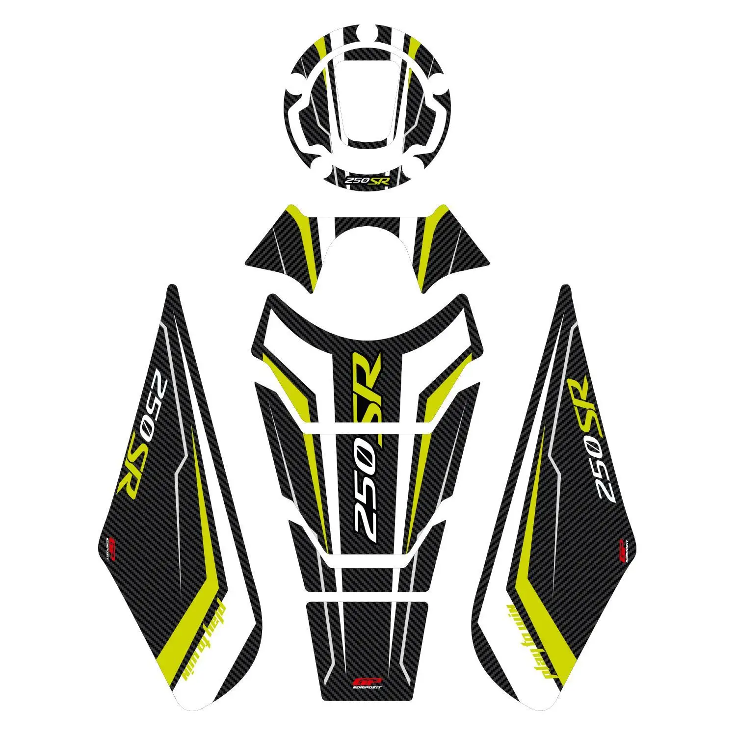 GP Kompozit For 250SR 2020-2022 Compatible Tank Pad Set Yellow Motorcycle Designing Equipment Accessory
GP Kompozit For 250SR 2020-2022 Compatible Tank Pad Set Yellow Motorcycle Designing Equipment Accessory