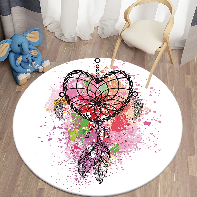 Dream Catcher Kawaii Printed Round Carpet Children's Living Room Mat Washable Floor Mat Yoga Mat Bedroom Chair Non Slip Soft Mat
Dream Catcher Kawaii Printed Round Carpet Children's Living Room Mat Washable Floor Mat Yoga Mat Bedroom Chair Non Slip Soft Mat