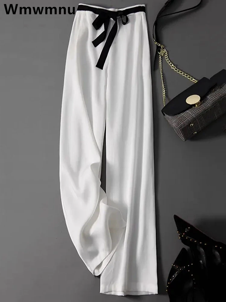 Women Baggy High Waist Straight Pantalones Korean Fashion Ice Silk Wide Leg Pants Casual Oversize 4xl Elegant Lace Up Trousers
Women Baggy High Waist Straight Pantalones Korean Fashion Ice Silk Wide Leg Pants Casual Oversize 4xl Elegant Lace Up Trousers