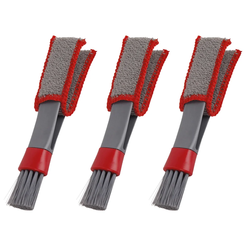 

3 PCS Car Gap Brushes Detail Duster Cleaning Keyboards Corner Tools Cleaner Double Head Interior