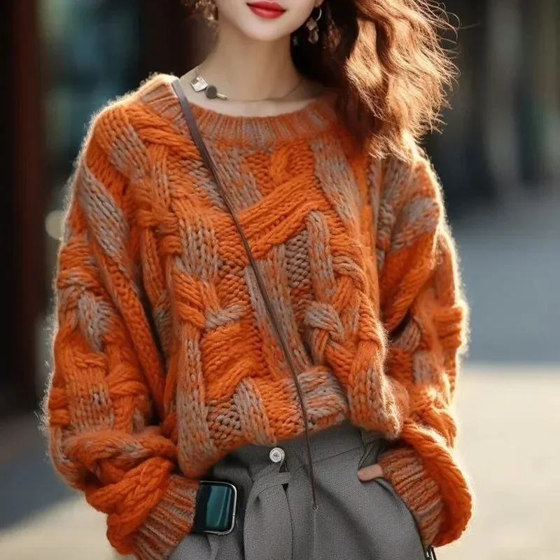 2024 Spring New Fashion Jumper Sweater Women Casual Loose Knitwear Women Streetwear Knitted Pullover High Quality Sueter Mujer
2024 Spring New Fashion Jumper Sweater Women Casual Loose Knitwear Women Streetwear Knitted Pullover High Quality Sueter Mujer