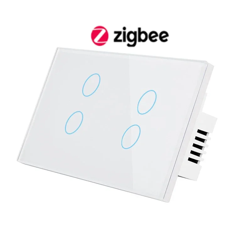 Умный выключатель Tuya Zigbee, сенсорный переключатель с управлением через приложение, 1/2/3/4 клавиши, один провод под напряжением, без нейтрального провода, американский стандарт
Умный выключатель Tuya Zigbee, сенсорный переключатель с управлением через приложение, 1/2/3/4 клавиши, один провод под напряжением, без нейтрального провода, американский стандарт