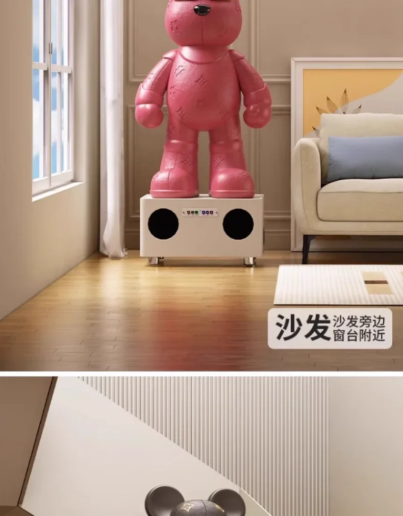 Light Luxury Large Trendy Bear-shaped Decorative Ornaments with LED Light-emitting Base, Suitable for Home Decoration Light Luxury Large Trendy Bear-shaped Decorative Ornaments with LED Light-emitting Base, Suitable for Home Decoration