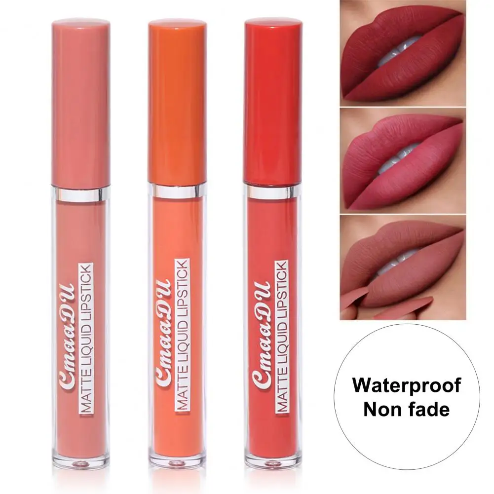 

3g Lip Lacquer Waterproof Compact Moisturizing Beauty Matte Liquid Lipstick Moisturizing Lipgloss Lips Make Women Cosmetics