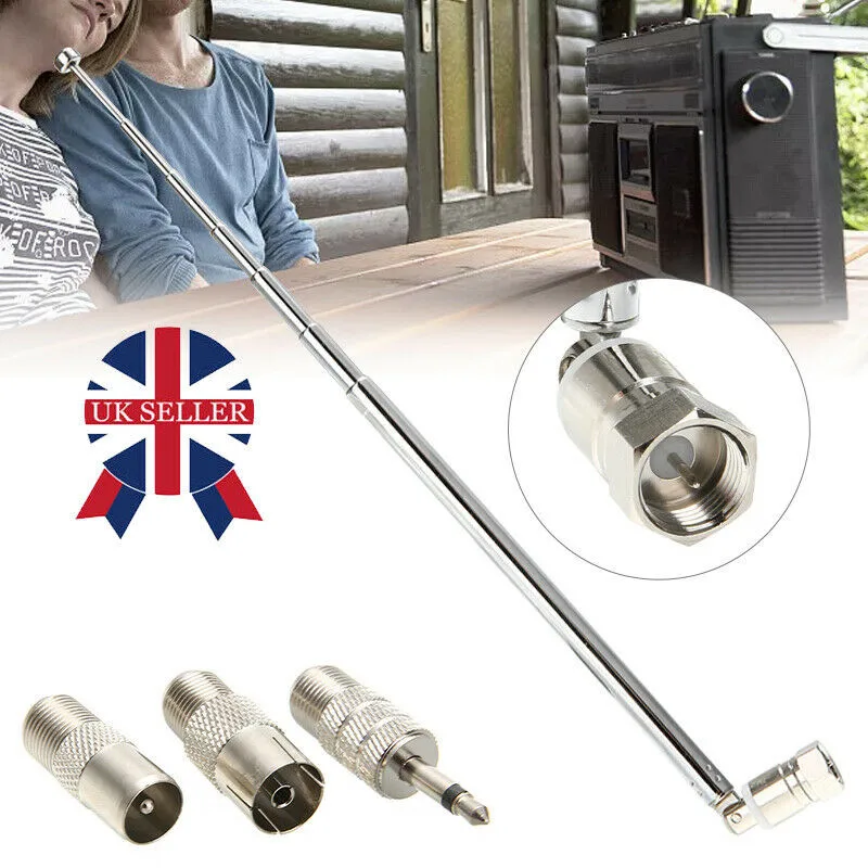 1set Telescopic DAB FM Radio Aerial Adapter HiFi AV Receiver Mini System Aerial Antenna Length 760mm 7 Sections Universal
1set Telescopic DAB FM Radio Aerial Adapter HiFi AV Receiver Mini System Aerial Antenna Length 760mm 7 Sections Universal