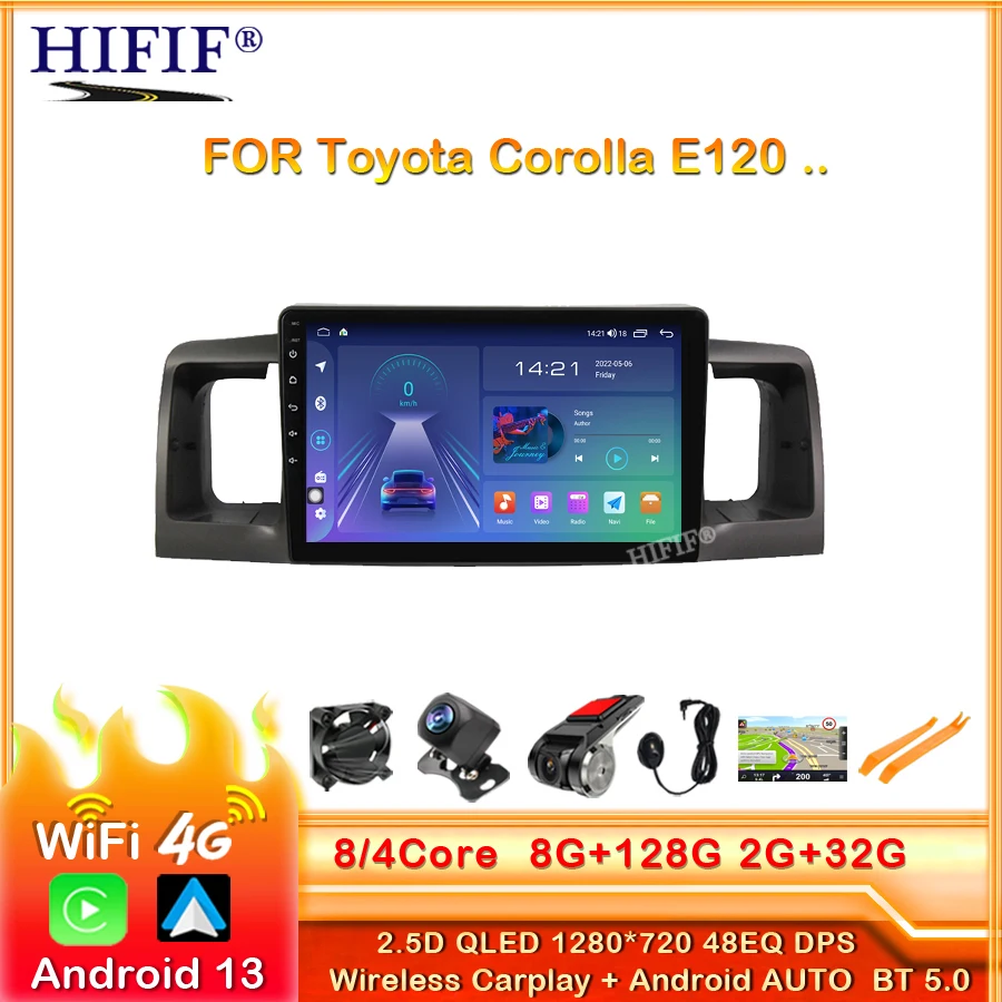 Автомагнитола 6 + 128G USB для Toyota Corolla E130 E120 2000- 2004 мультимедийный плеер навигация GPS стерео 2 din BT Carplay
Автомагнитола 6 + 128G USB для Toyota Corolla E130 E120 2000- 2004 мультимедийный плеер навигация GPS стерео 2 din BT Carplay