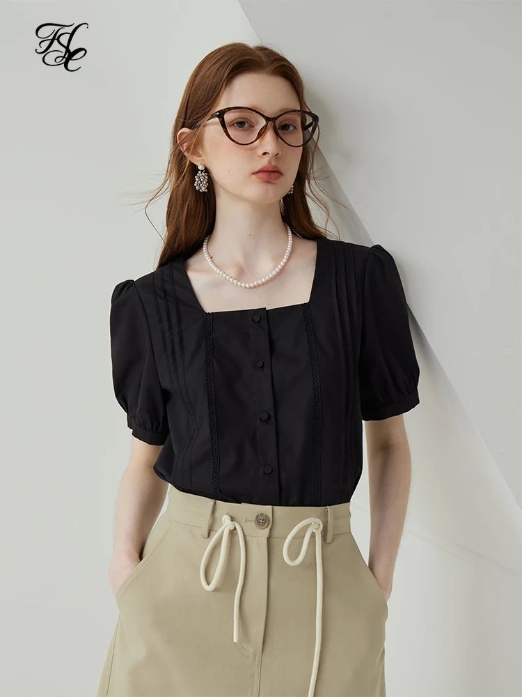 FSLE Design Sense Retro Chic Small Square Collar Shirt for Women Commuting Simple Loose Top Shirt Office Lady Wear Summer New
FSLE Design Sense Retro Chic Small Square Collar Shirt for Women Commuting Simple Loose Top Shirt Office Lady Wear Summer New