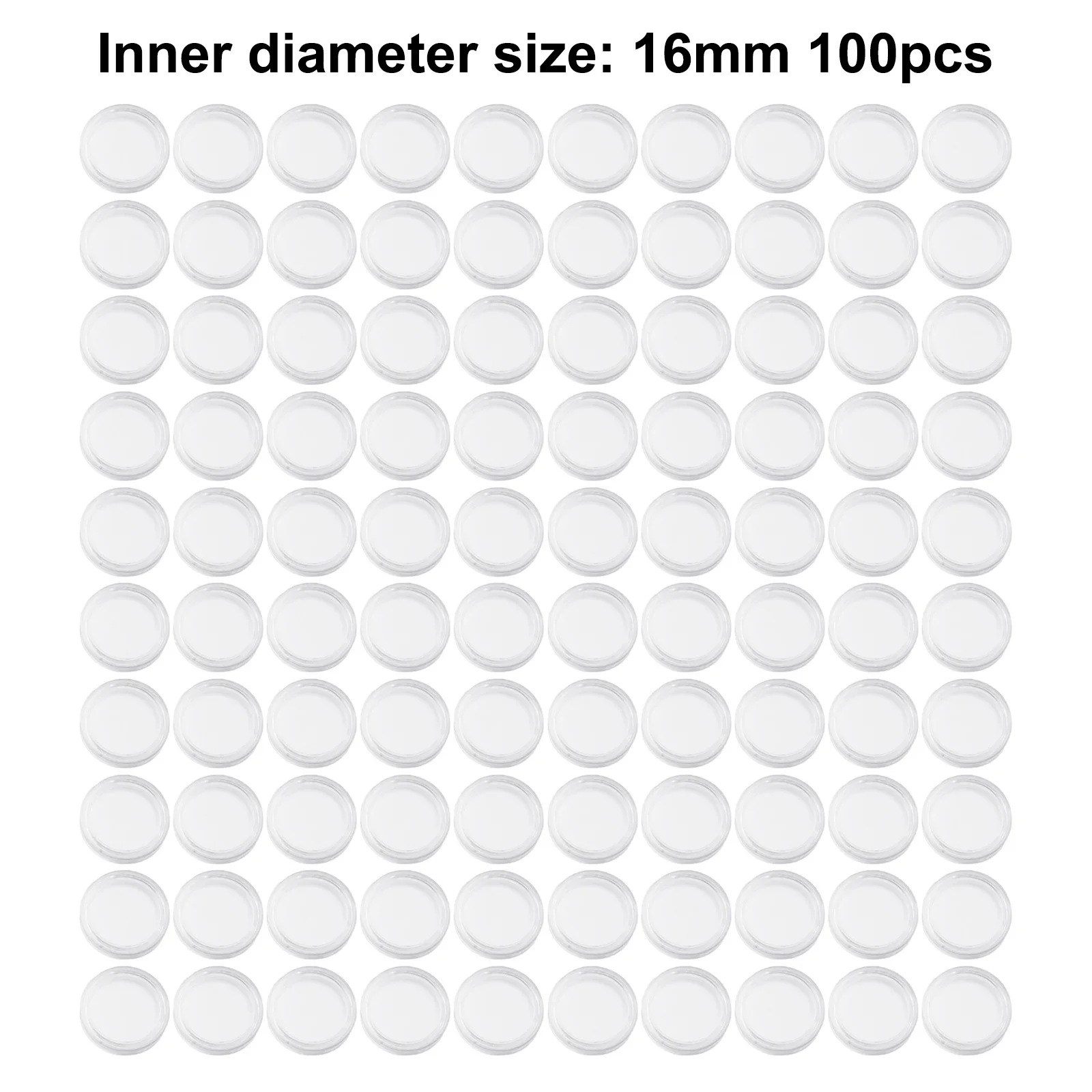 100pcs 16MM Commemorative Coins Transparent Plastic Small Round Coin Holder Coin Collecting Box Case Container
100pcs 16MM Commemorative Coins Transparent Plastic Small Round Coin Holder Coin Collecting Box Case Container
