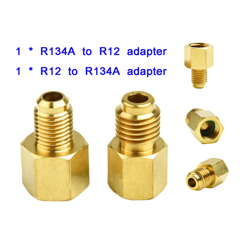 R12 to R134A Adapter Connector Brass R134a to R12 Adapter Set 1/2 Female ACME to 1/4 Male Easy Installation Anti Aging
R12 to R134A Adapter Connector Brass R134a to R12 Adapter Set 1/2 Female ACME to 1/4 Male Easy Installation Anti Aging