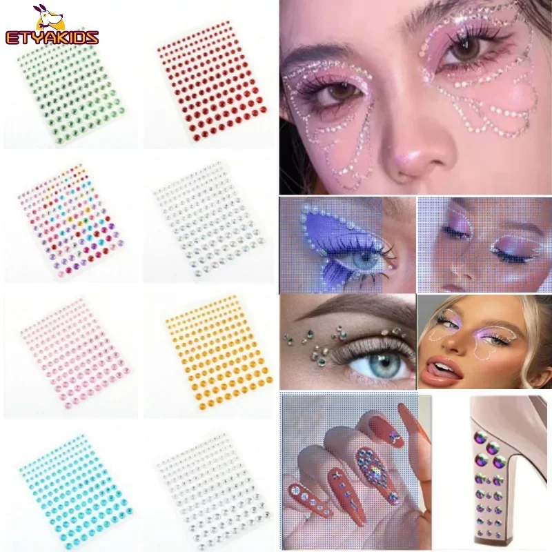 Round Rhinestones Stickers Crystal Diamond DIY Eyes Face Body Decorations Waterproof Jewelry Color Makeup Kids Party Decor Toy
Round Rhinestones Stickers Crystal Diamond DIY Eyes Face Body Decorations Waterproof Jewelry Color Makeup Kids Party Decor Toy