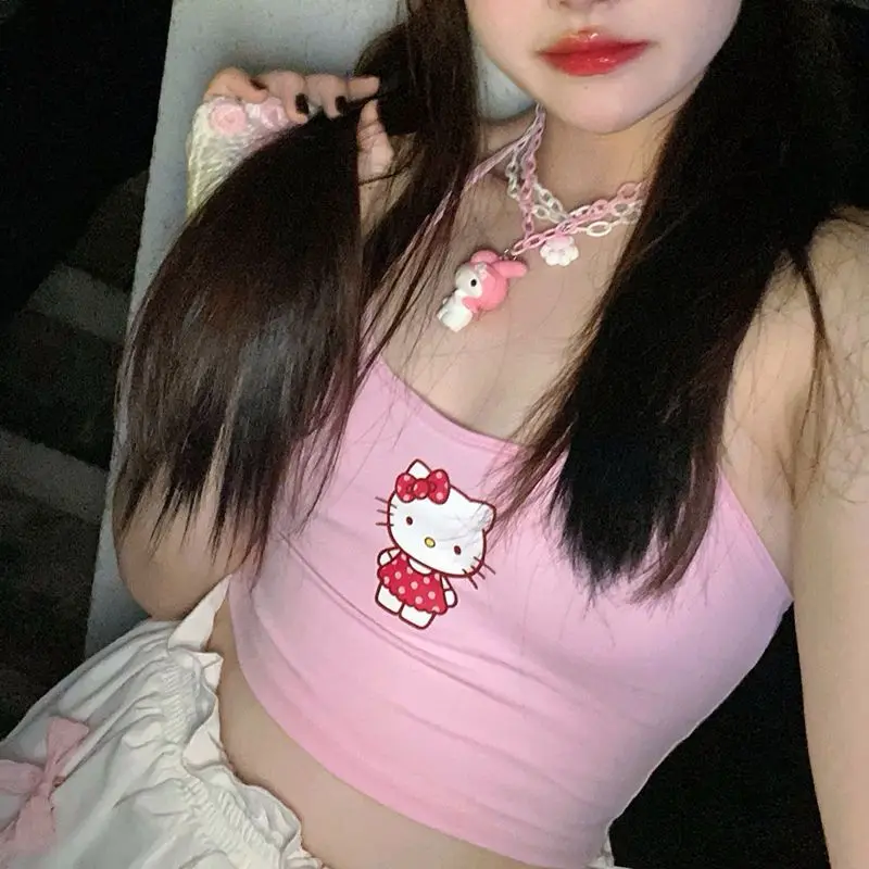 New Hellokitty Sanrio Kawaii Anime Slim-Fit Cotton Halter Tank Top Cute Cartoon Girl Heart Backless Underwear Creative Gift Toys
New Hellokitty Sanrio Kawaii Anime Slim-Fit Cotton Halter Tank Top Cute Cartoon Girl Heart Backless Underwear Creative Gift Toys