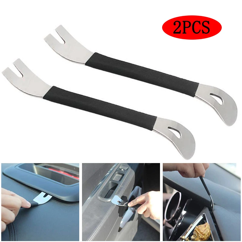 2PCS Car Trim Removal Tools Stainless Steel Durable Door Panel Audio Terminal Fastener Two-end Trim Removal Level Pry Tools
2PCS Car Trim Removal Tools Stainless Steel Durable Door Panel Audio Terminal Fastener Two-end Trim Removal Level Pry Tools