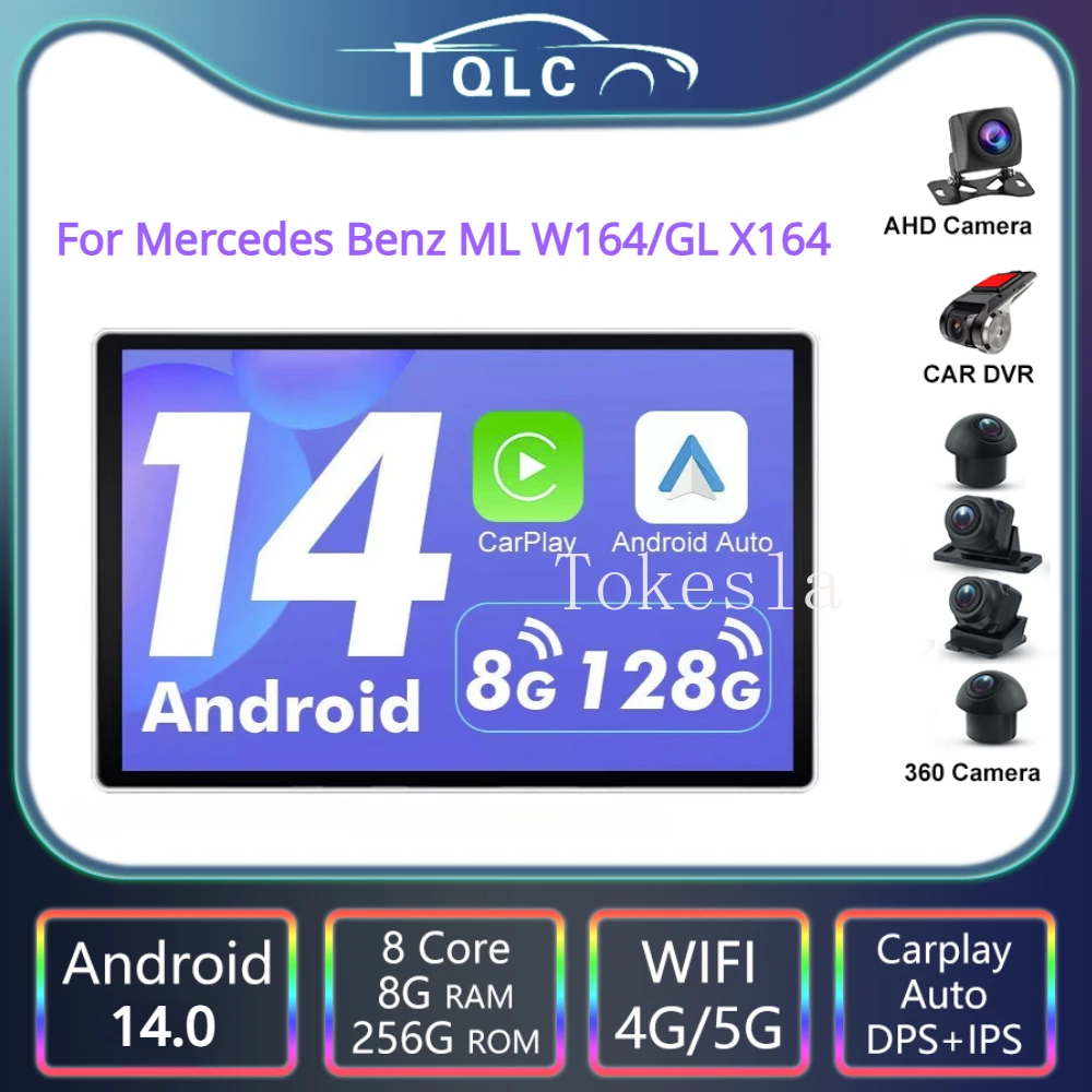 

13.1" Large Screen Android 13 Car Stereo Radio For Mercedes Benz ML W164/GL X164 Car Multimedia Player autoradio Carplay 4G WIFI