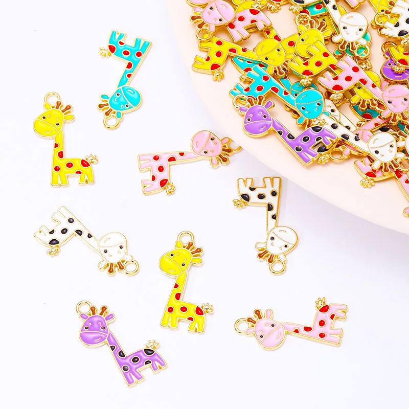 20pcs Enamel Drip Oil Giraffe Pendants Alloy Colourful Animal Charms DIY Necklaces Bracelets Earrings Accessories Jewelry Making
20pcs Enamel Drip Oil Giraffe Pendants Alloy Colourful Animal Charms DIY Necklaces Bracelets Earrings Accessories Jewelry Making