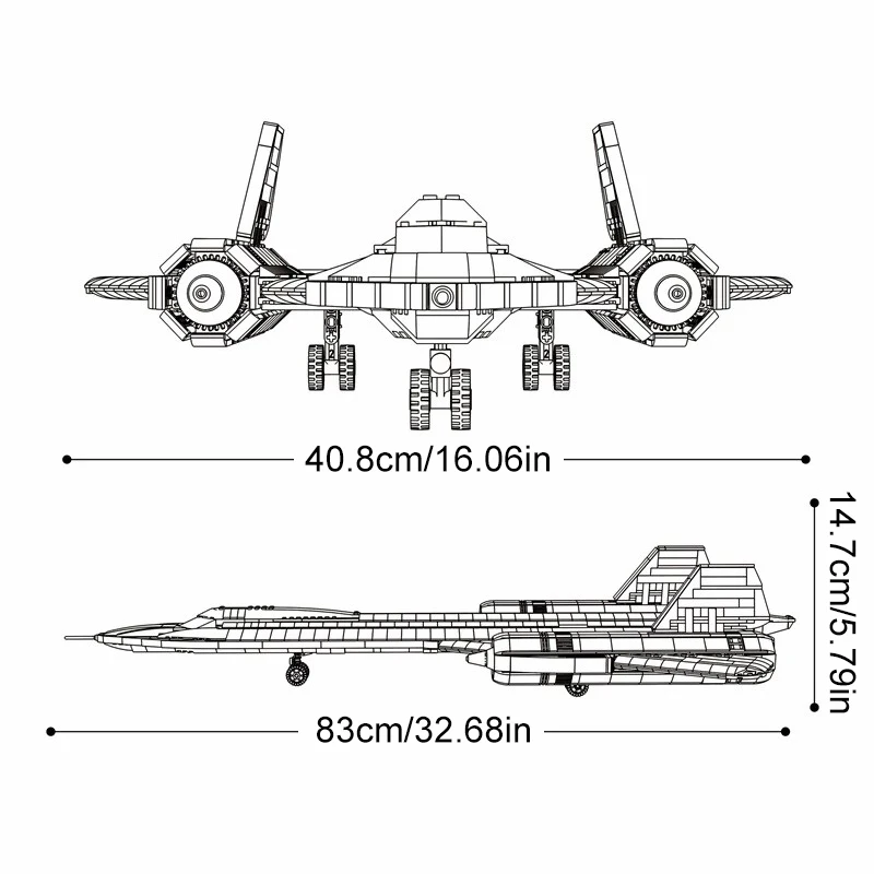 1775PCS SR-71 Blackbird Fighter Buildings Sets Aircraft Architecture Modular Building Block Assembly Model Kit,Adults Toys Gift 1775PCS SR-71 Blackbird Fighter Buildings Sets Aircraft Architecture Modular Building Block Assembly Model Kit,Adults Toys Gift