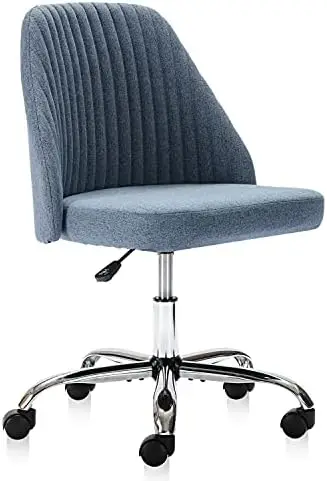 Office Desk Chair, Modern Linen Fabric Chair Adjustable Swivel Task Chair Mid-Back Cute Upholstered Armless Computer Chair with
Office Desk Chair, Modern Linen Fabric Chair Adjustable Swivel Task Chair Mid-Back Cute Upholstered Armless Computer Chair with