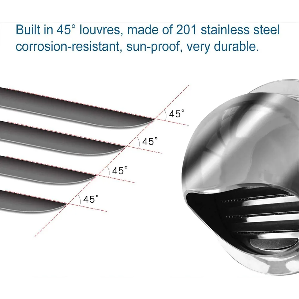 Stainless Steel Round Brushed Bull Nosed External Extractor Wall Vent Outlet Ideal for Dryers and Cooker Hood Extractors
Stainless Steel Round Brushed Bull Nosed External Extractor Wall Vent Outlet Ideal for Dryers and Cooker Hood Extractors