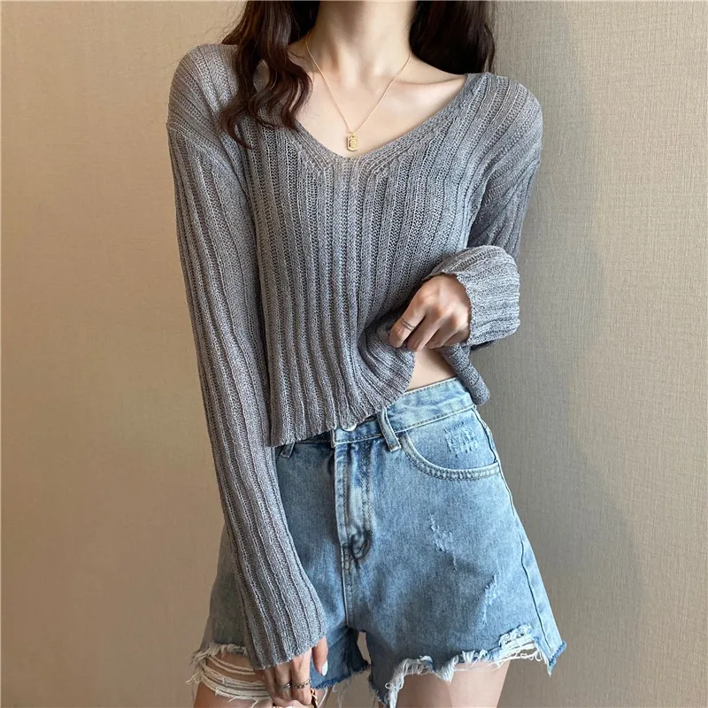 Autumn short Sweater Women 2023 New Korean Elegant Knitted Sweater Thin Warm Female Pullovers Fashion Solid Tops Y2067
Autumn short Sweater Women 2023 New Korean Elegant Knitted Sweater Thin Warm Female Pullovers Fashion Solid Tops Y2067