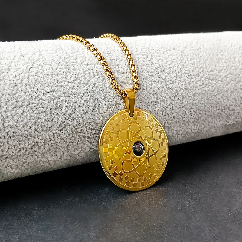 CAMAZ Terahertz Round Stainless Steel Necklace With Chain For Men Women Gold Color Fine Jewelry
CAMAZ Terahertz Round Stainless Steel Necklace With Chain For Men Women Gold Color Fine Jewelry