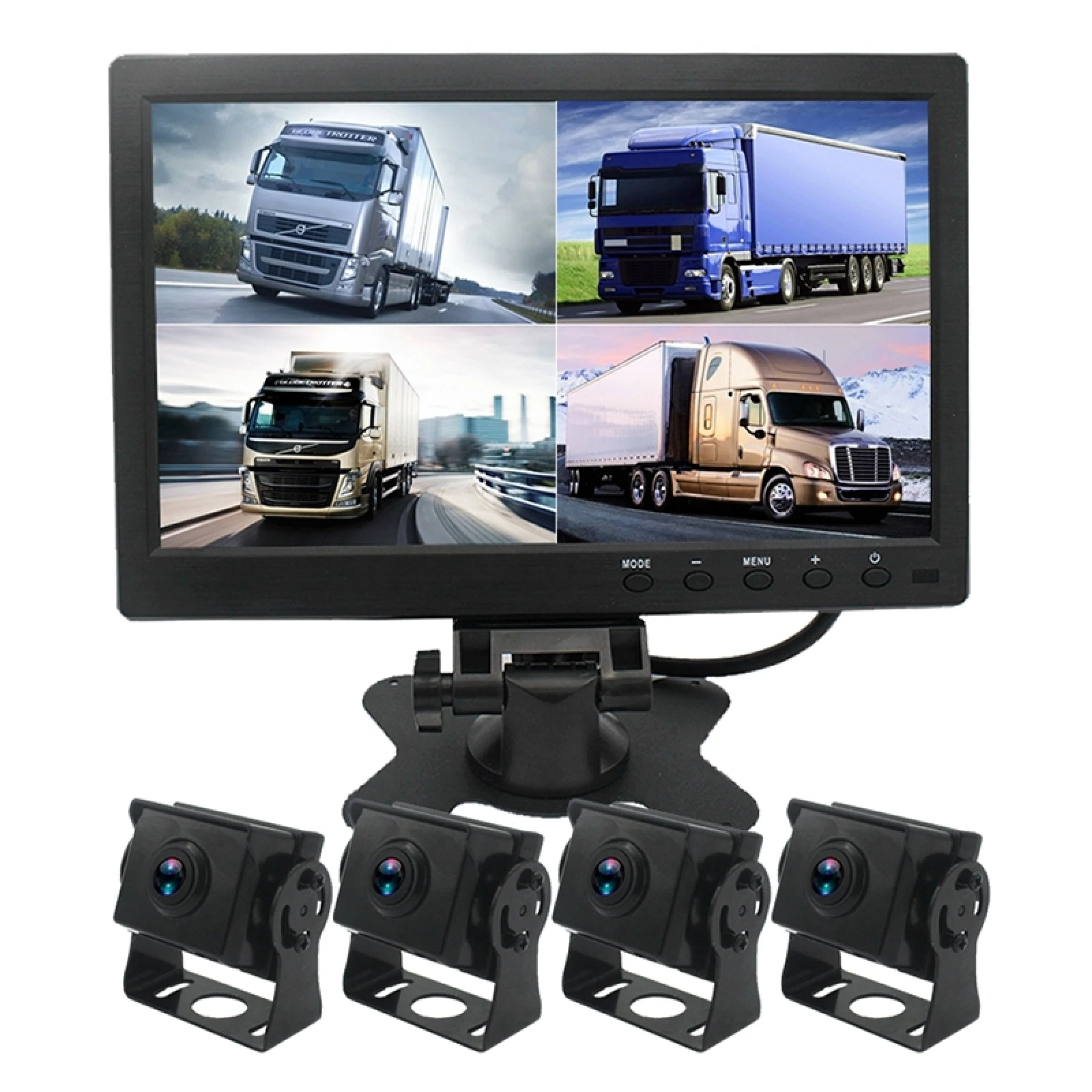 PZ612-4AHD IP67 120 Degree Car AHD 1080P 2 Megapixels 10 inch 4-Way Rearview Mirror Monitor, Night Vision Full Color, with 
PZ612-4AHD IP67 120 Degree Car AHD 1080P 2 Megapixels 10 inch 4-Way Rearview Mirror Monitor, Night Vision Full Color, with