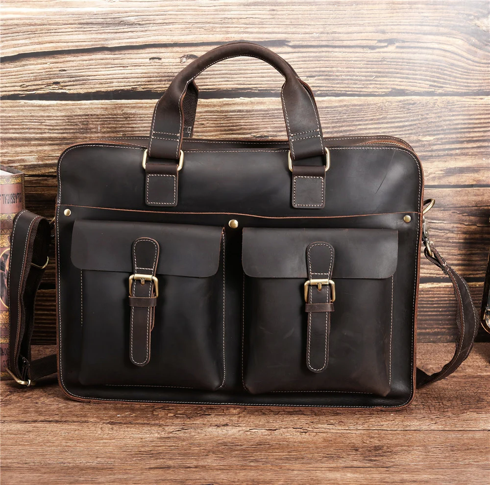 Newest Designer Laptop Briefcase Bag Genuine Leather for men 15 16 17 inch computer bag vintage briefcase male
Newest Designer Laptop Briefcase Bag Genuine Leather for men 15 16 17 inch computer bag vintage briefcase male