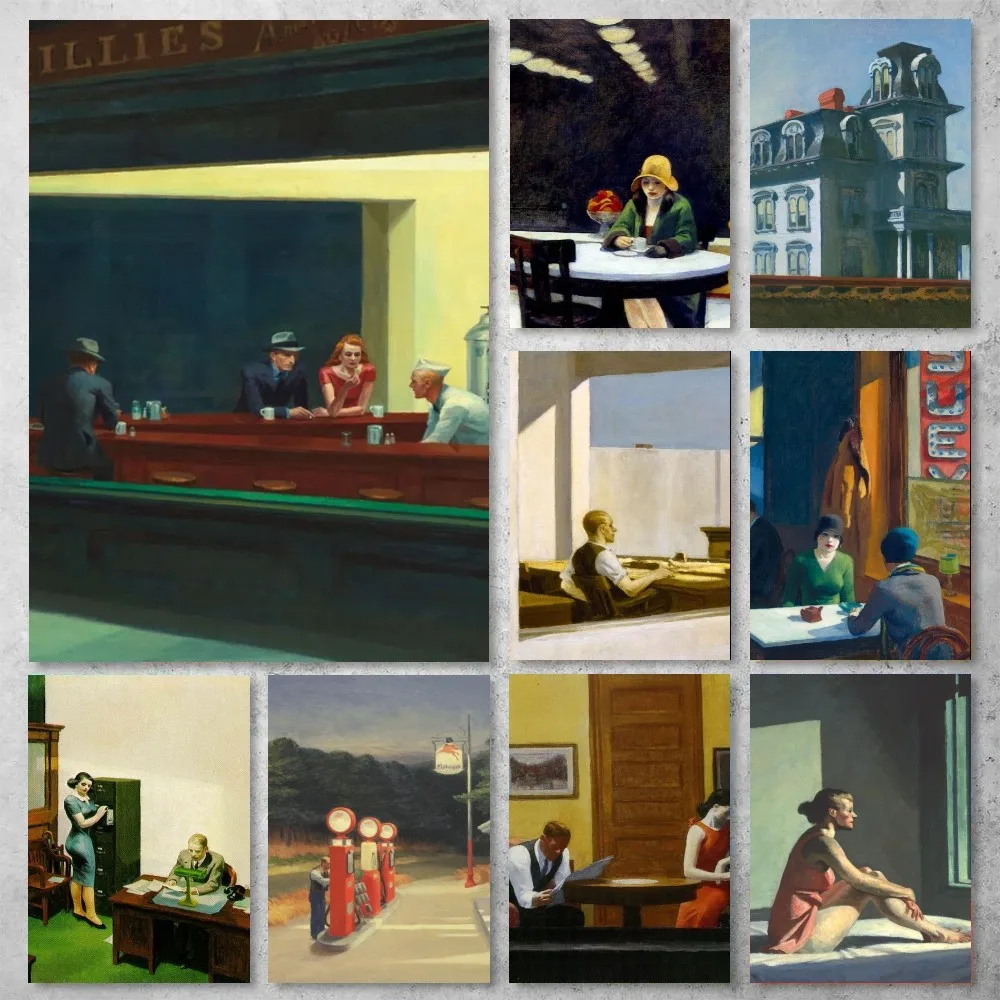 Edward Hopper Nighthawks Art Poster Gallery Prints Painting Wall Canvas Pictures Living Room Sticker
Edward Hopper Nighthawks Art Poster Gallery Prints Painting Wall Canvas Pictures Living Room Sticker